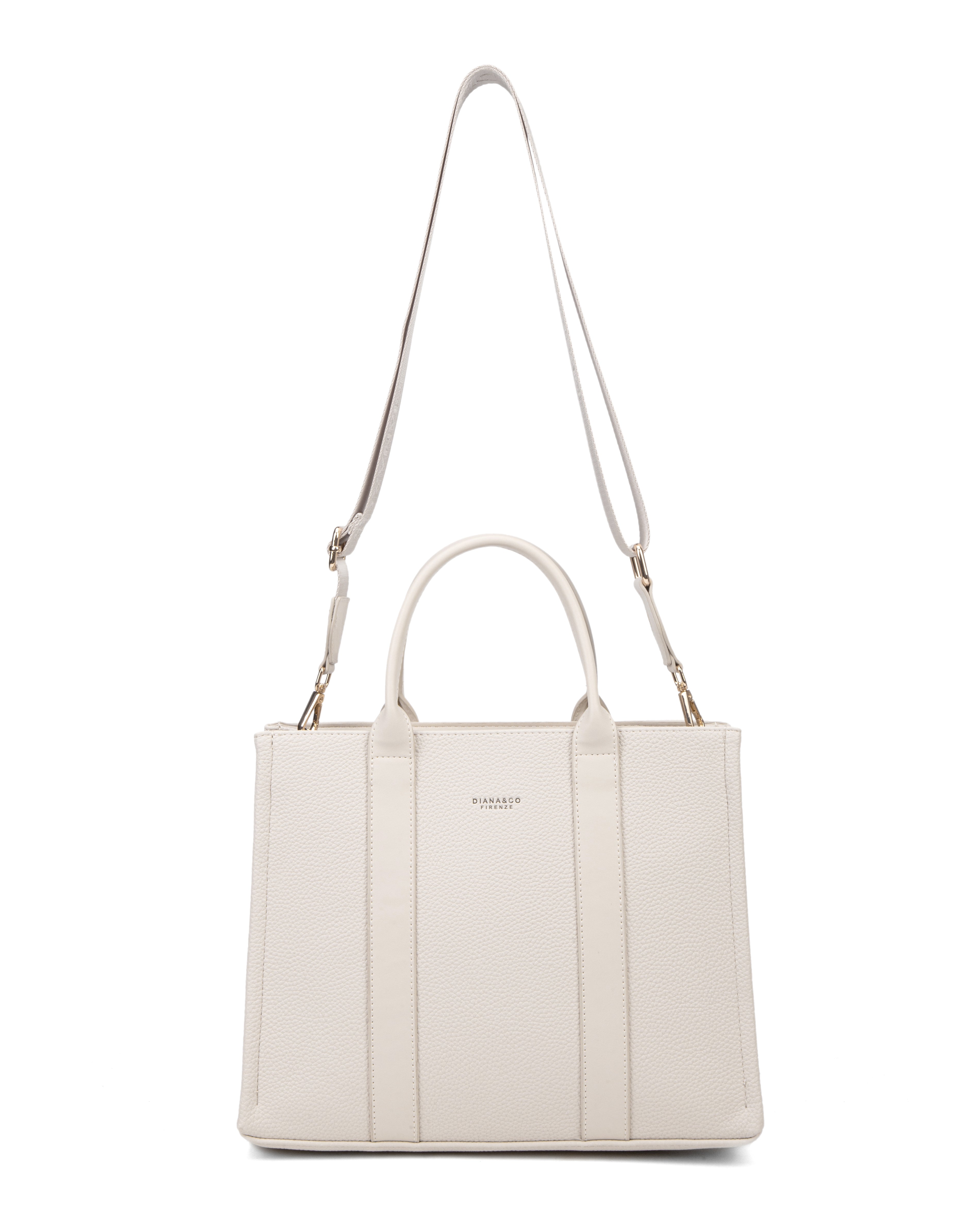 Borsa a mano da donna 100% pelle vegana PU 715-3PT-BEIGE Diana&co