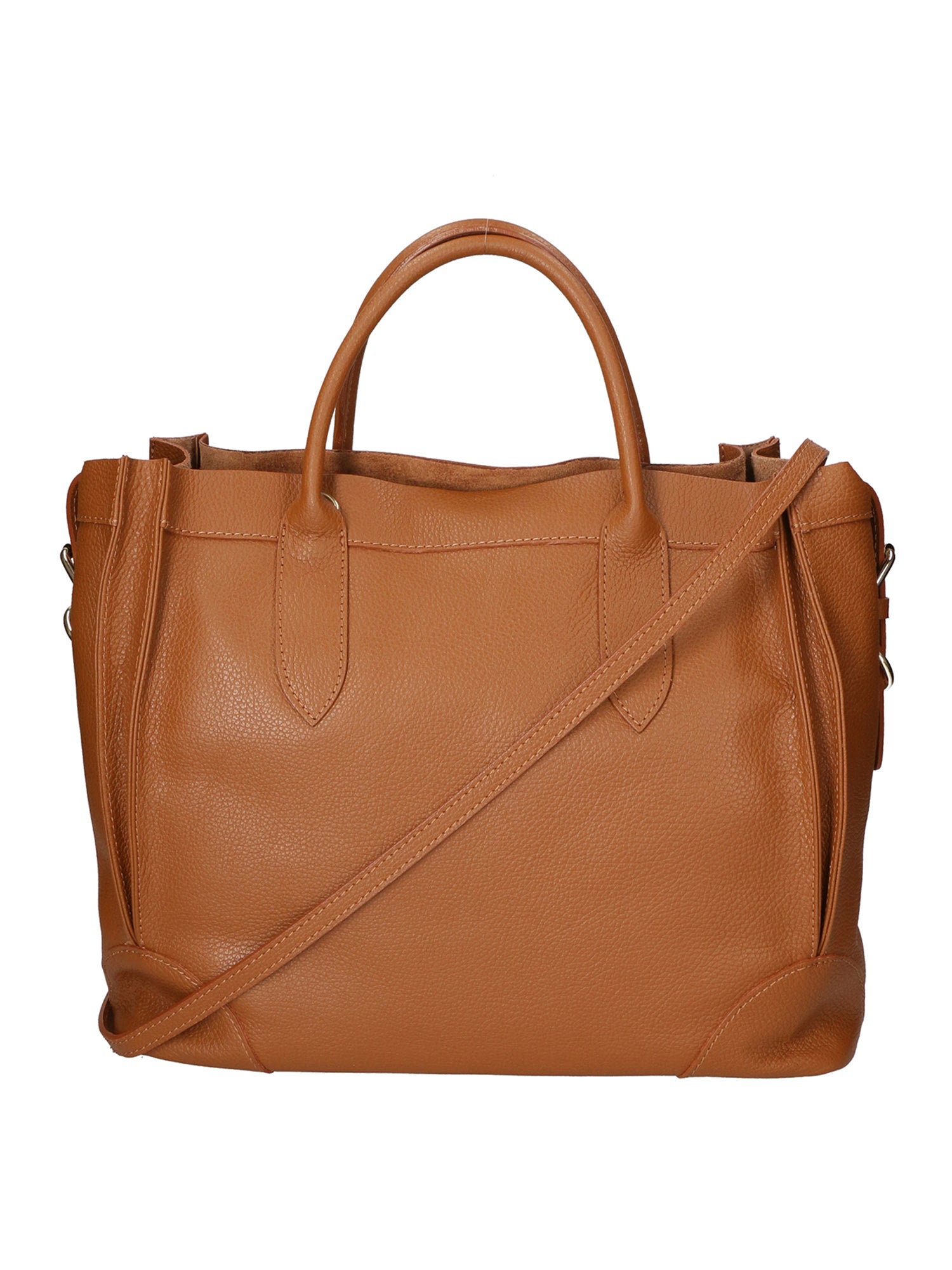 Doralice Borsa a mano da donna Vera pelle 80029-D17 CUOIO SCURO DARK COGNAC Gave Lux