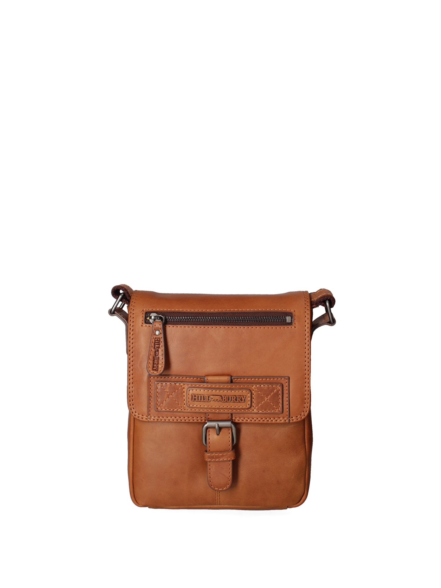 Borsa a tracolla da uomo Vera pelle HILB-6163-CUOIO Hill Burry