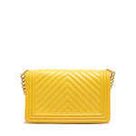 Borsa a mano da donna 100% PVC FLAT M-DARK YELLOW + OFF GOLD Marc Ellis