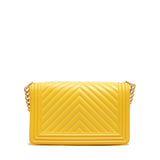 Borsa a mano da donna 100% PVC FLAT M-DARK YELLOW + OFF GOLD Marc Ellis