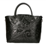 Enza Borsa a mano da donna Vera pelle 8007023FBG-019 NERO Gave Lux
