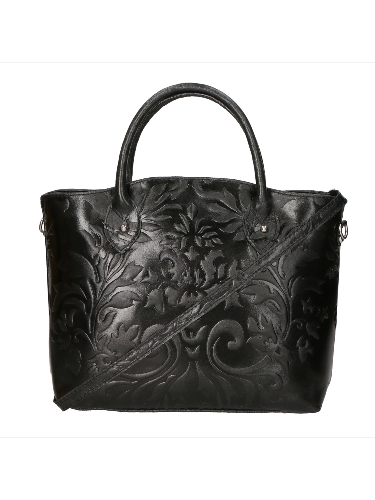 Enza Borsa a mano da donna Vera pelle 8007023FBG-019 NERO Gave Lux
