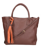Verdiana Borsa a mano da donna Vera Pelle 06505-D223 cioccolato Gave Lux