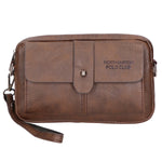 Borsa a tracolla da uomo 100% pelle PU PCL3049-BROWN Northampton Polo Club