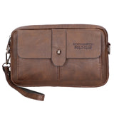 Borsa a tracolla da uomo 100% pelle PU PCL3049-BROWN Northampton Polo Club