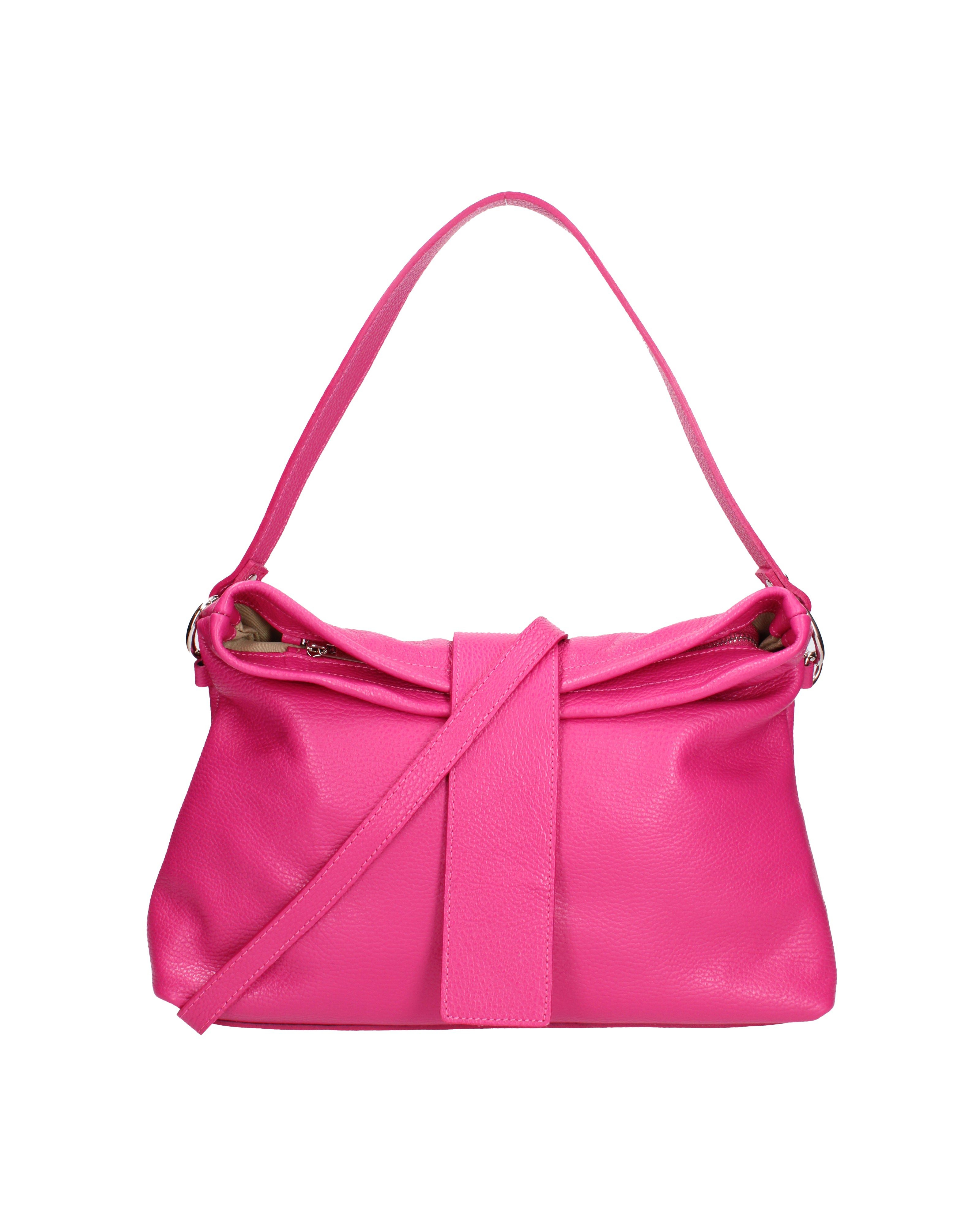 Grace Borsa a spalla da donna Vera pelle 07158-D02 FUXIA Viola Castellani