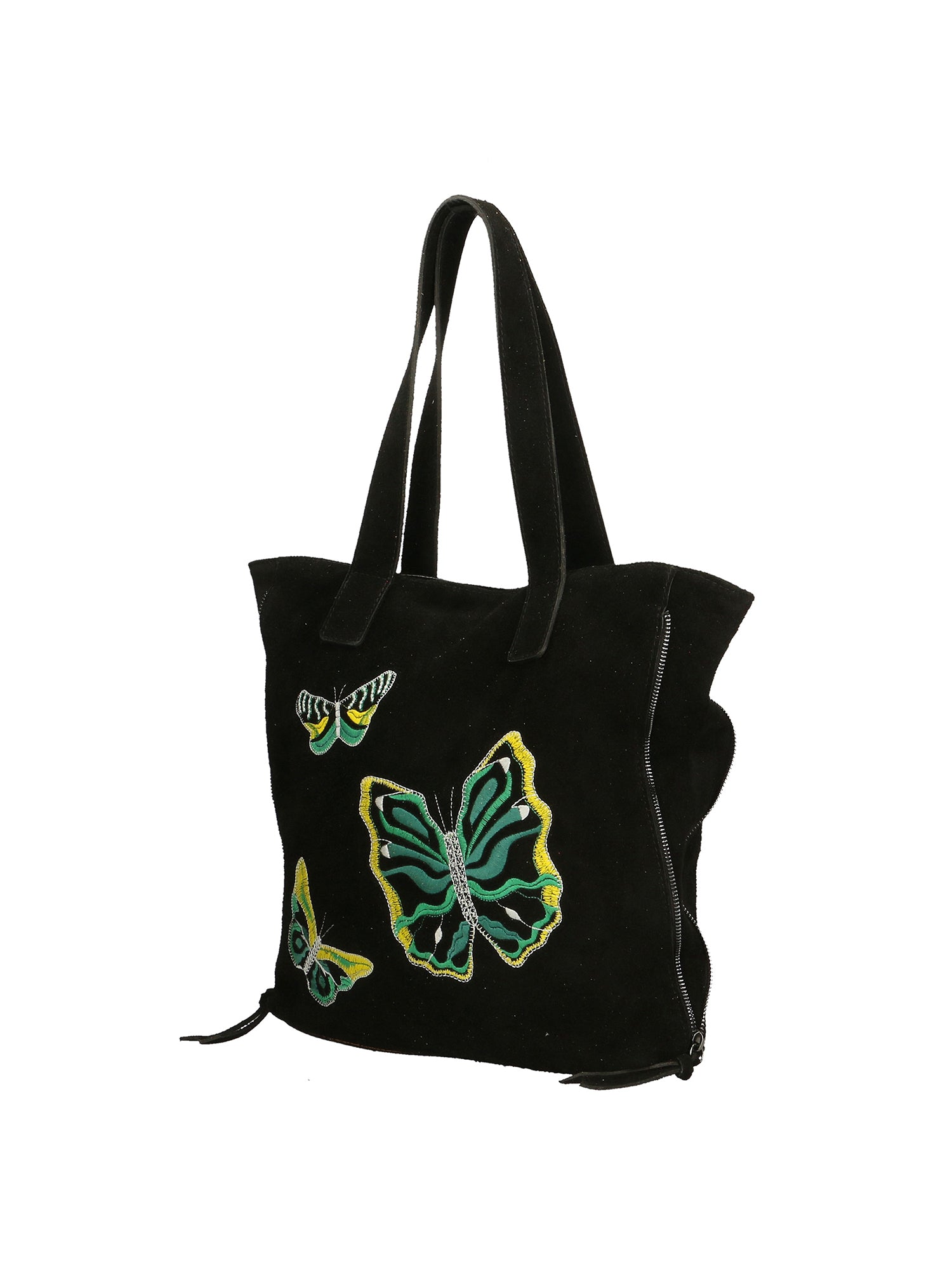 Papillon Borsa a spalla da donna Vera pelle 8620-NERO BLACK Gave Lux