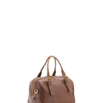 Borsa a bauletto unisex in vera pelle 100% cotone 4528-TESTA DI MORO Alessia Firenze