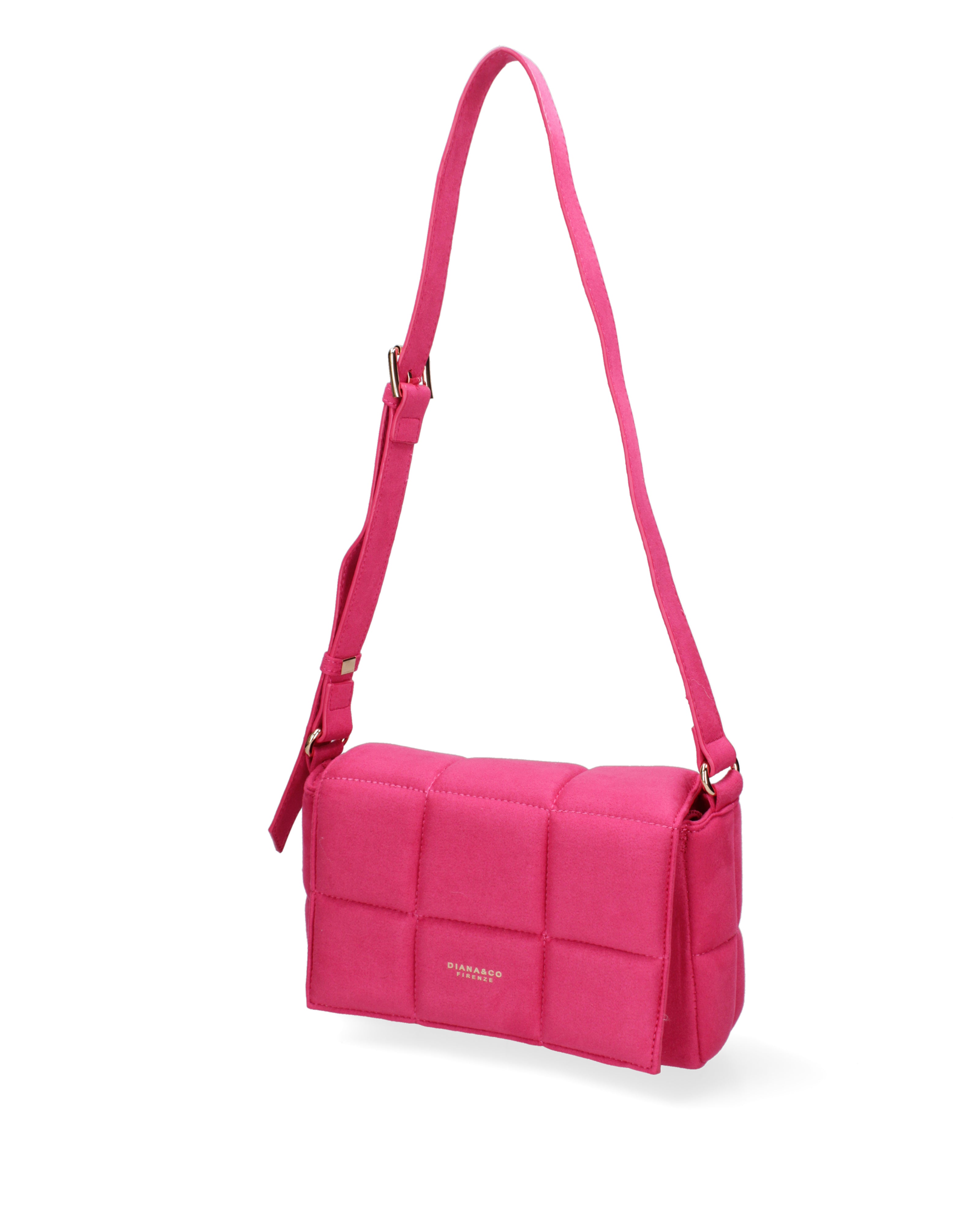 Borsa a spalla da donna Ecopelle DC3323-1-LIGHT FUCHSIA Diana&co