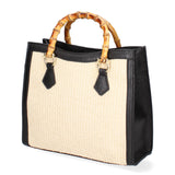 Eterea Borsa a mano da donna Misto pelle e tessuto 05097-142+D28 NERO Gave Lux