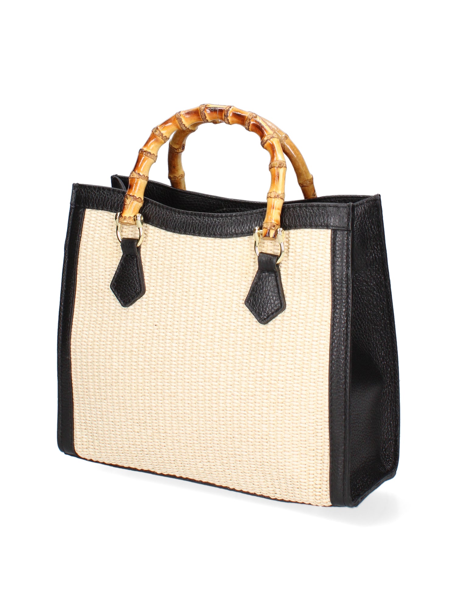 Eterea Borsa a mano da donna Misto pelle e tessuto 05097-142+D28 NERO Gave Lux