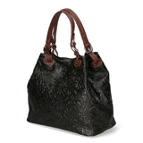 Elenia Borsa a mano da donna Vera pelle 80049-019 NERO Gave Lux
