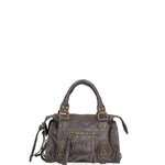Erisia Borsa a spalla da donna Vera pelle 06091-042 GRIGIO SCURO Gave Lux