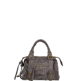 Erisia Borsa a spalla da donna Vera pelle 06091-042 GRIGIO SCURO Gave Lux