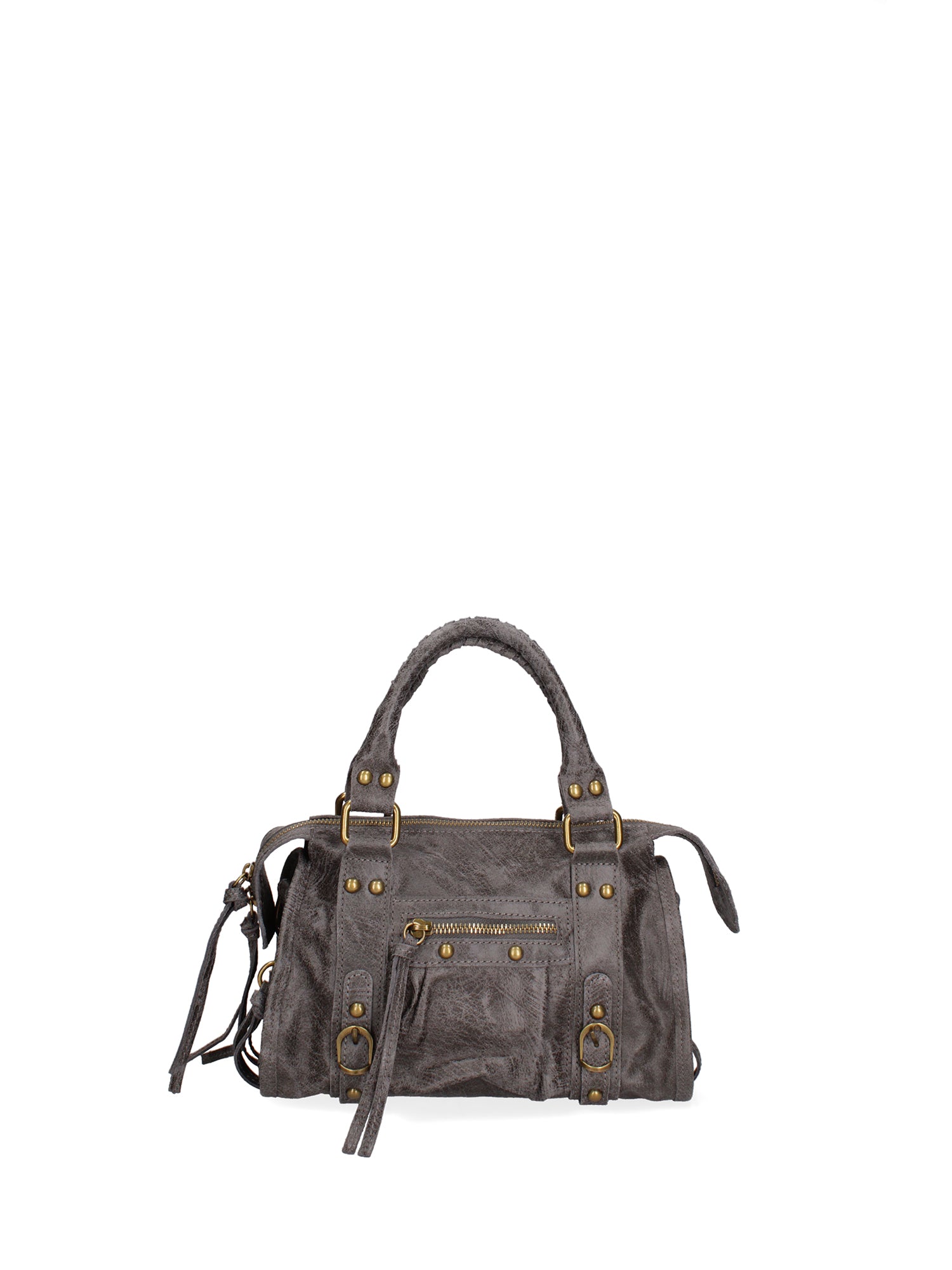 Erisia Borsa a spalla da donna Vera pelle 06091-042 GRIGIO SCURO Gave Lux