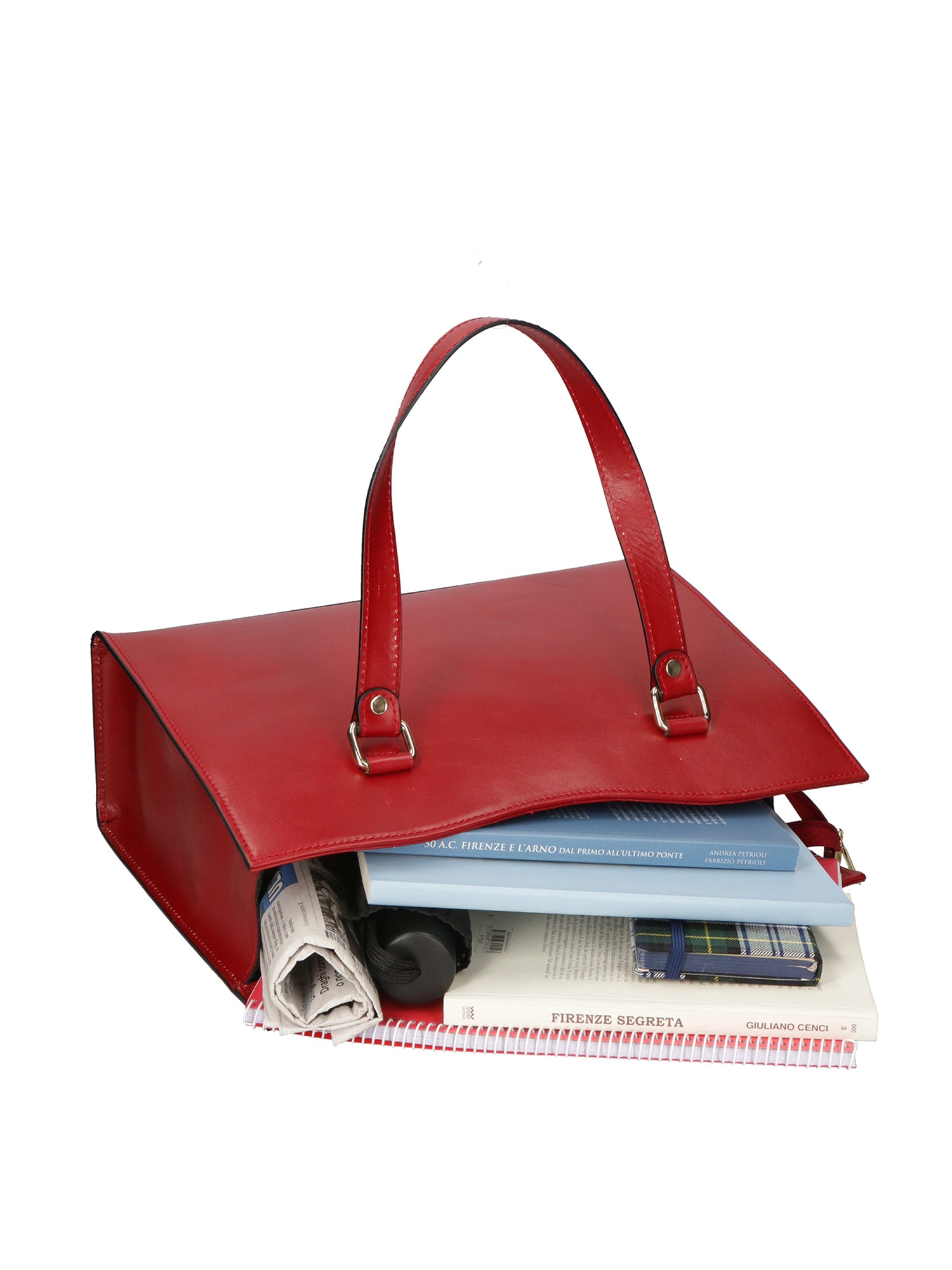 Frida Borsa a mano da donna Vera pelle 9134-ROSSO RED Gave Lux