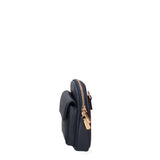 Borsa a tracolla donna Ecopelle e zip 601-1-NAVY BLUE Diana&co