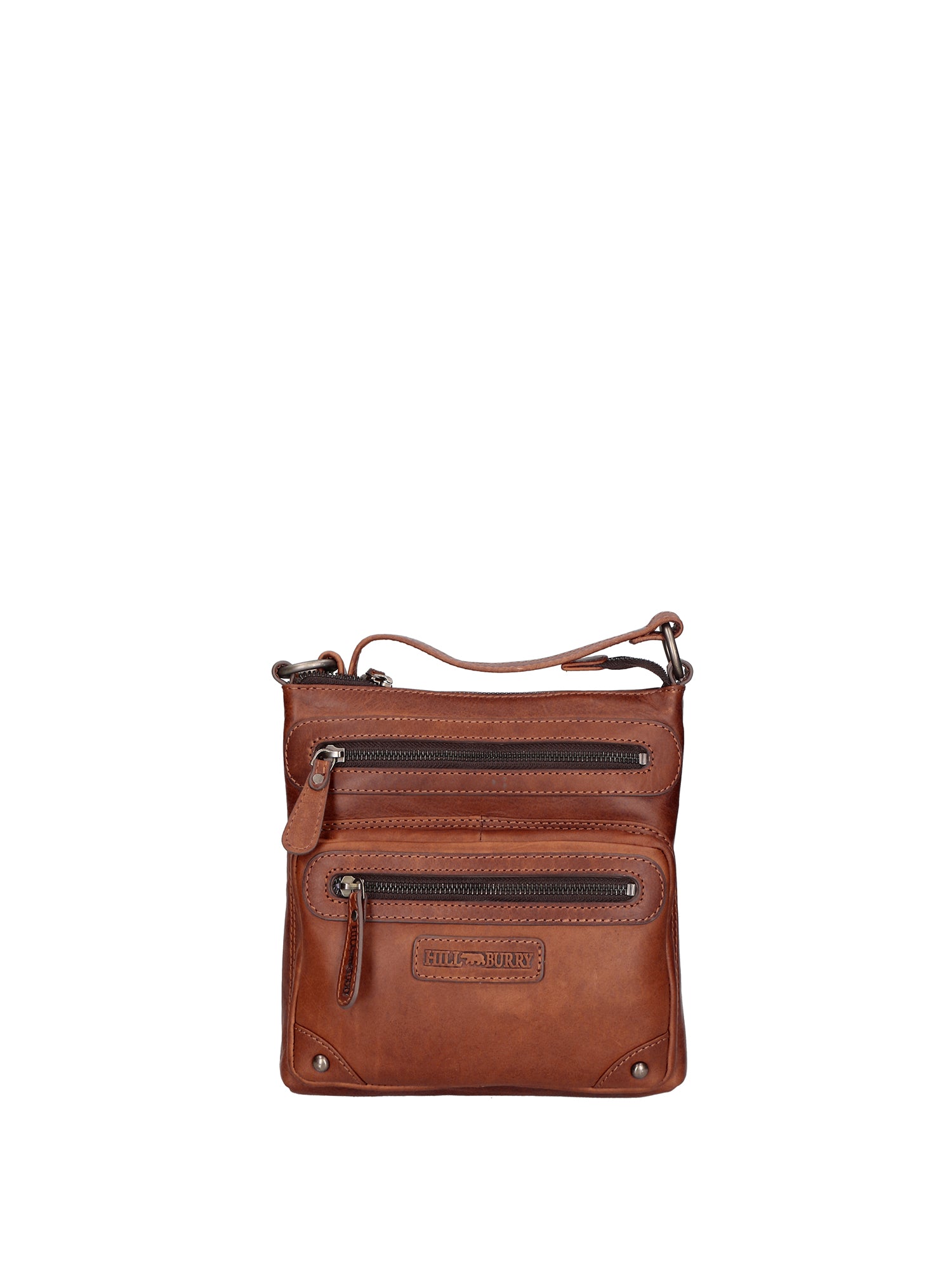 Borsa a tracolla da uomo Vera pelle RFID HILB-15118-T.MORO Hill Burry