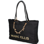 Borsa a spalla da donna 100% cotone BUBY-POULE-BLACK Marc Ellis