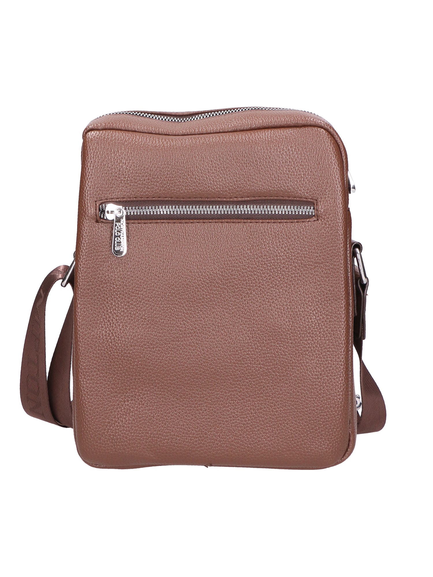 Borsa a tracolla uomo Pelle vegana PU PCL3026-LIGHT BROWN Northampton Polo Club