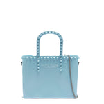 Borsa a mano da donna 100% Pvc FLAT GLAS M-AQUA + SILVER Marc Ellis