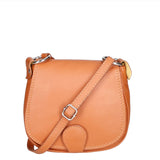 Bianca Borsa a tracolla da donna Vera pelle 10016 1020-S17 CUOIO SCURO Gave Lux