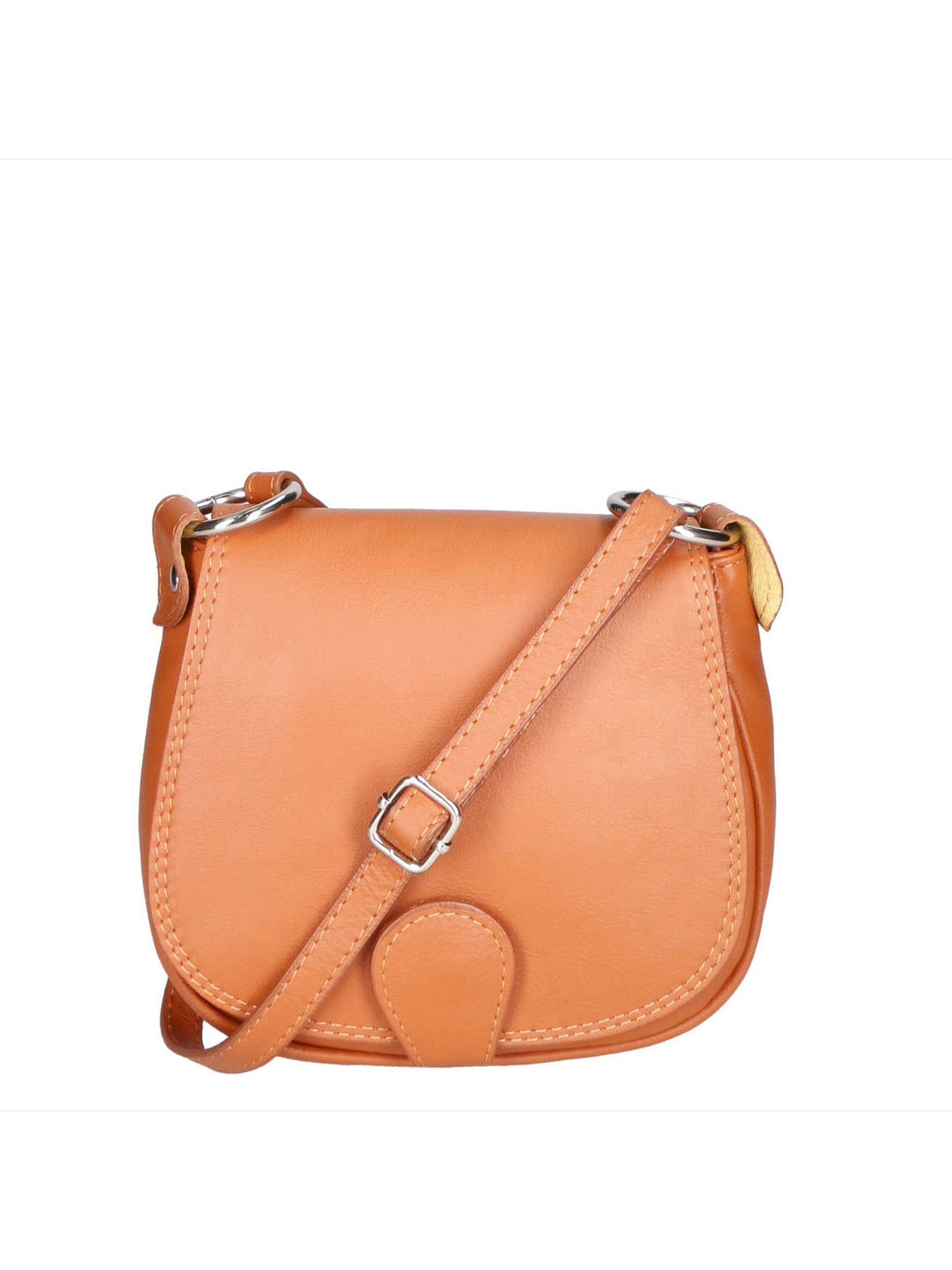 Bianca Borsa a tracolla da donna Vera pelle 10016 1020-S17 CUOIO SCURO Gave Lux