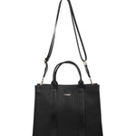 Borsa a mano da donna 100% pelle vegana PU 715-3PT-BLACK Diana&co