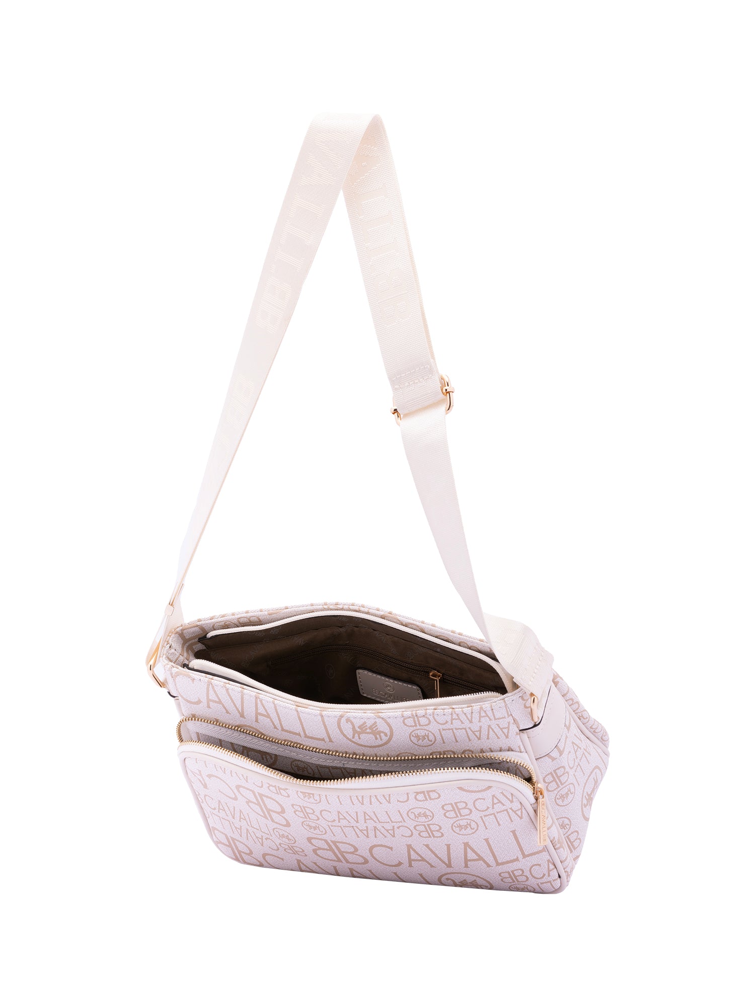 Borsa a tracolla da donna Ecopelle BC1438-OFF WHITE B Cavalli