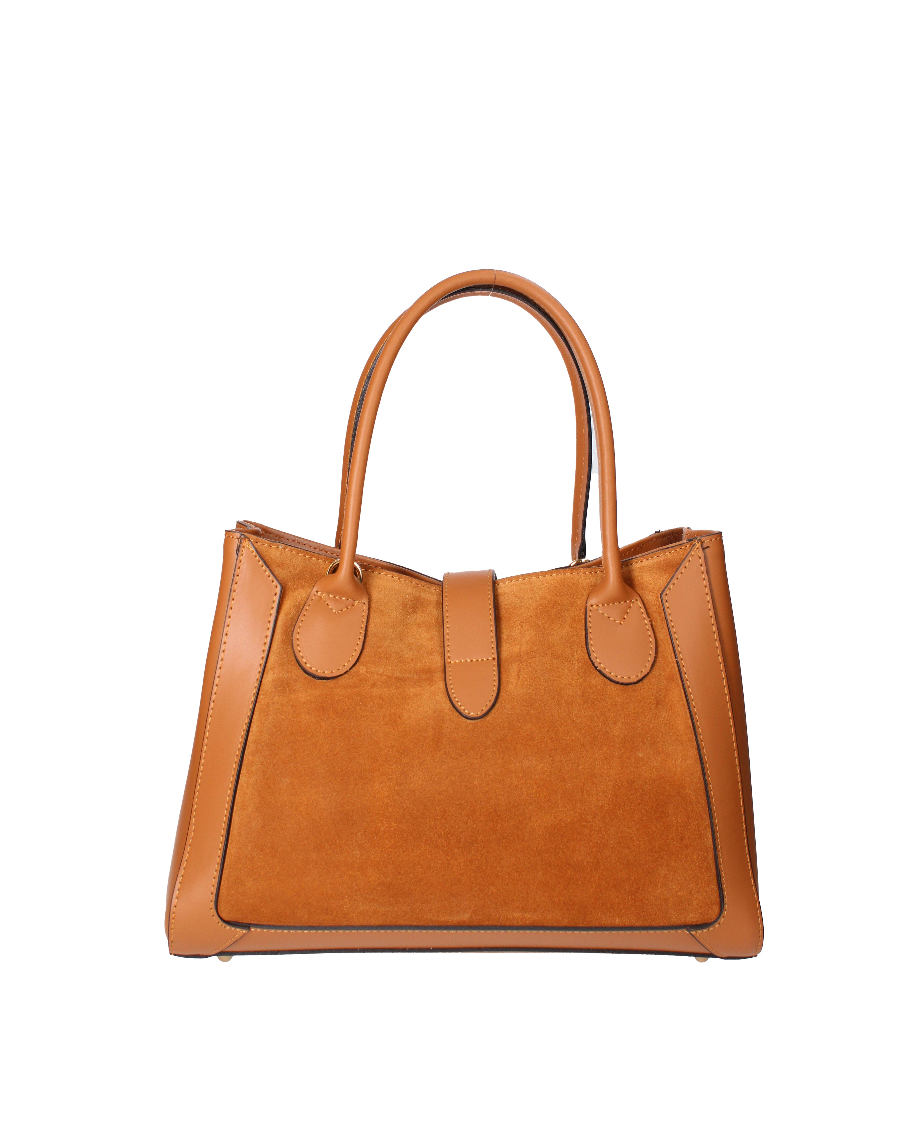 Jordana Borsa a mano da donna Vera pelle e suede 07150-L125 CAMEL Viola Castellani