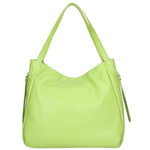 Borsa a spalla da donna Misto pelle e tessuto 07155-D12 VERDE Roberta Rossi