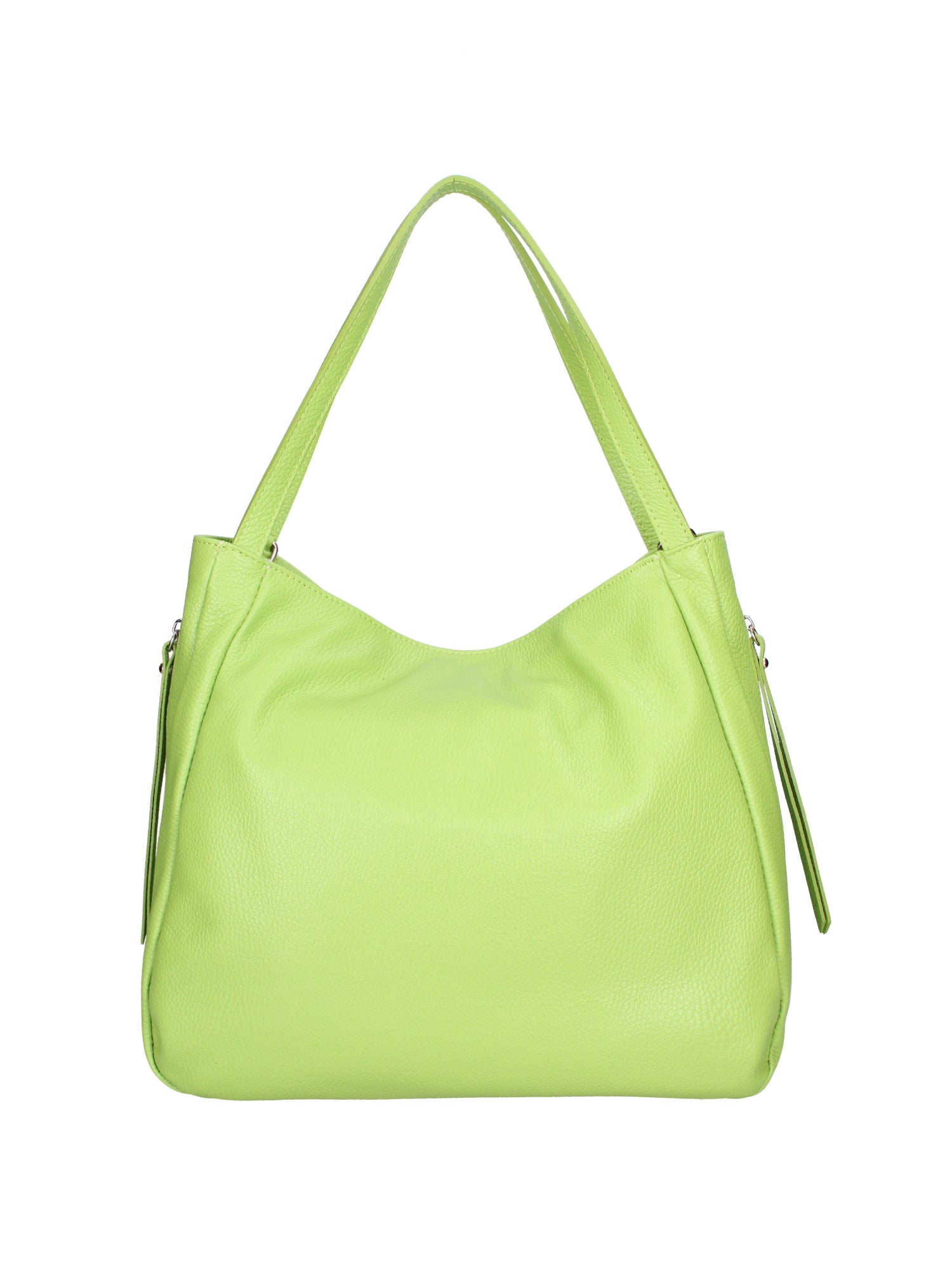 Borsa a spalla da donna Misto pelle e tessuto 07155-D12 VERDE Roberta Rossi