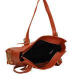 Cesena Borsa a spalla da donna 100% pelle B17221-MARRONE Braccialini