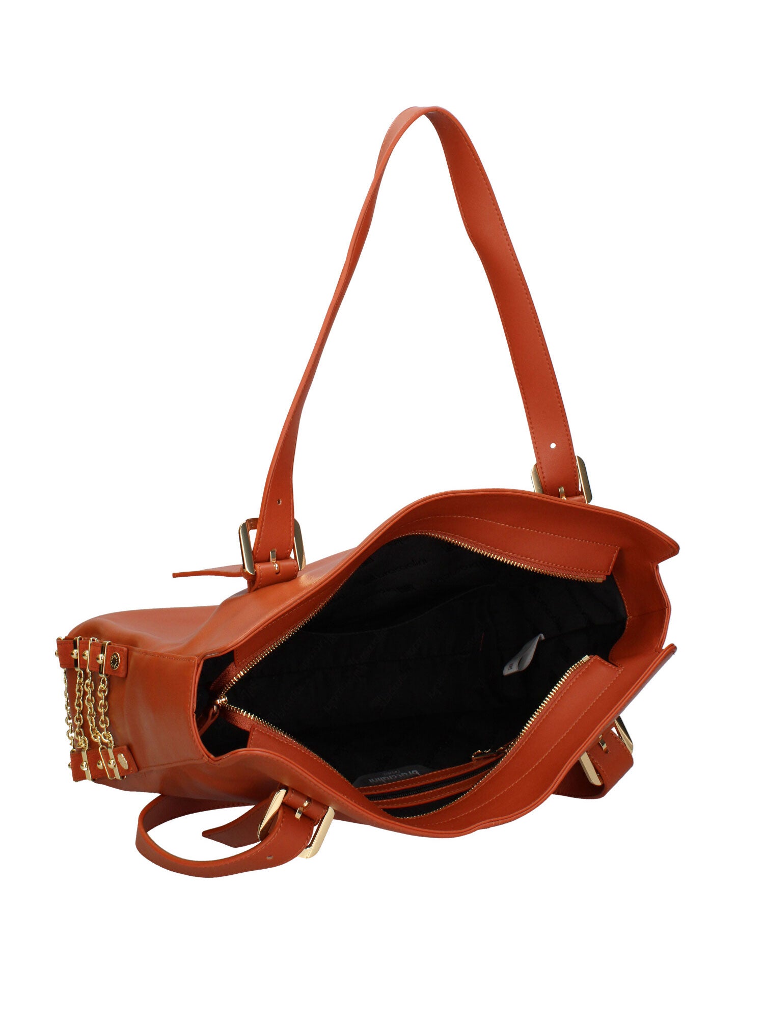 Cesena Borsa a spalla da donna 100% pelle B17221-MARRONE Braccialini