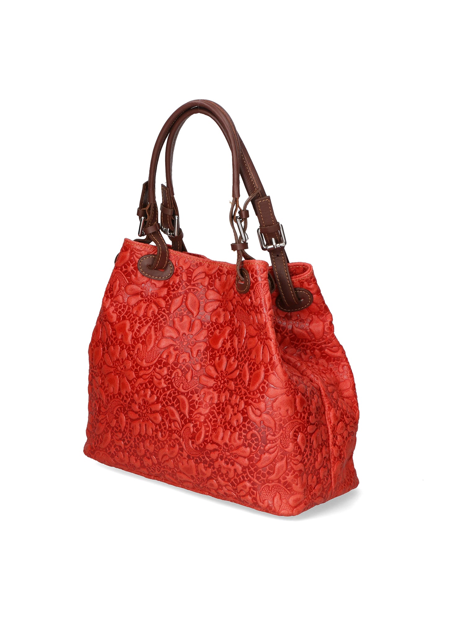 Elenia Borsa a mano da donna Vera pelle 80049-023 ROSSO Gave Lux