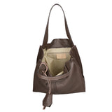 Aelia Borsa a spalla da donna Vera pelle 3312-D23 T.MORO DARK BROWN Gave Lux