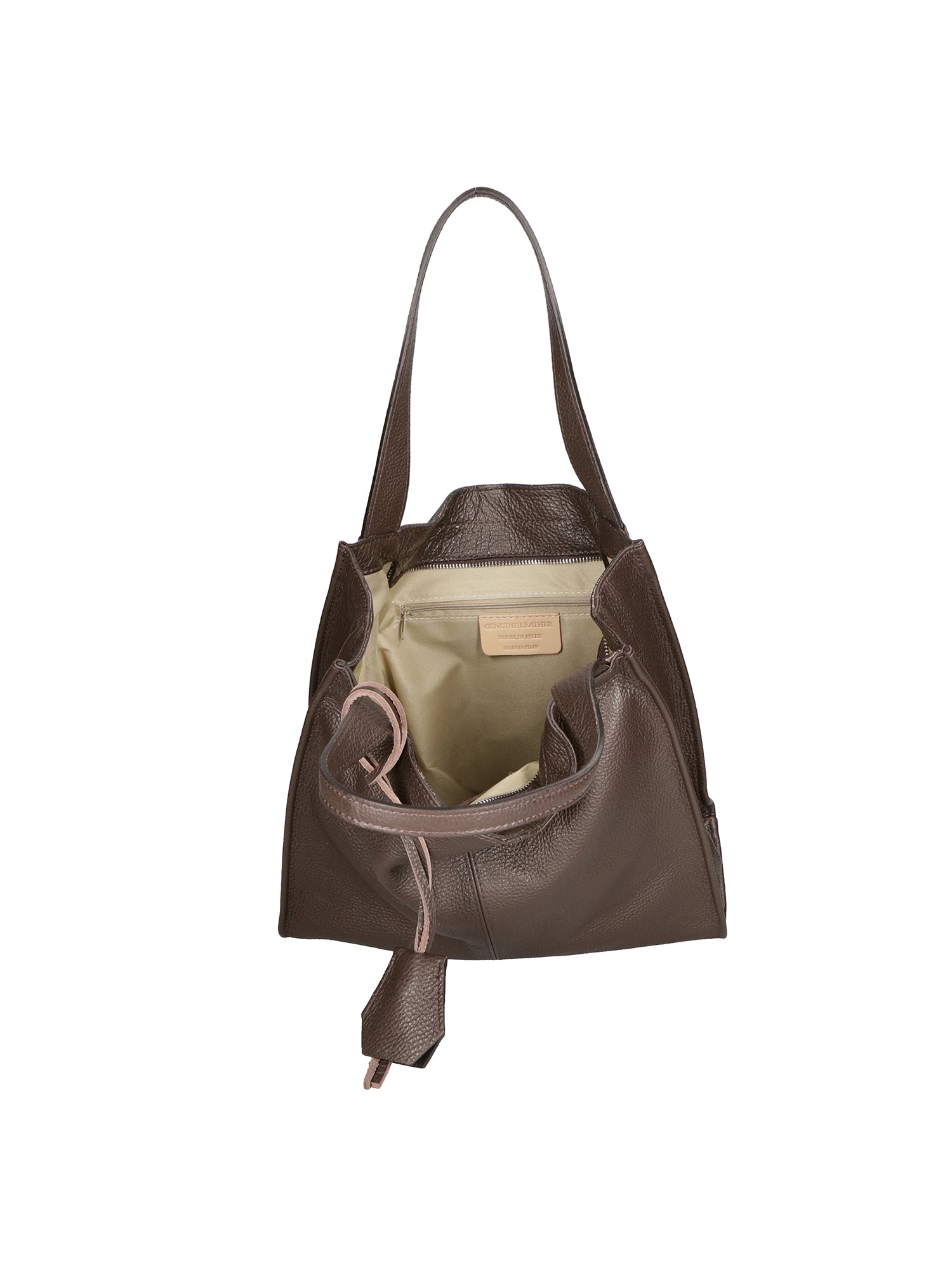 Aelia Borsa a spalla da donna Vera pelle 3312-D23 T.MORO DARK BROWN Gave Lux
