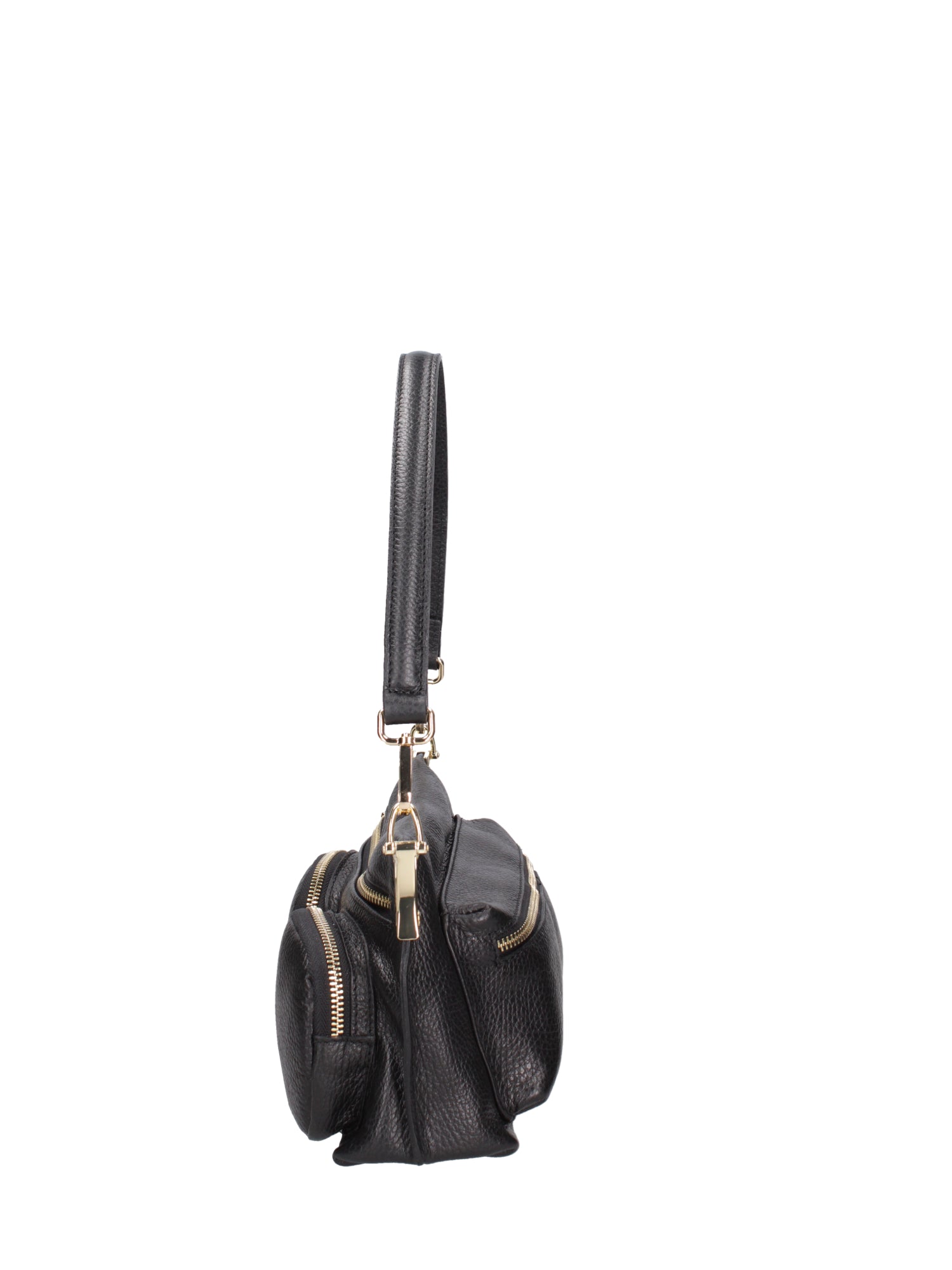 Borsa a spalla da donna Vera pelle 07147-D28 NERO Roberta Rossi