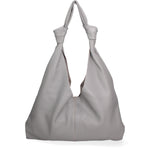 Borsa a spalla da donna 100% vera pelle 07156-D16 GRIGIO Viola Castellani