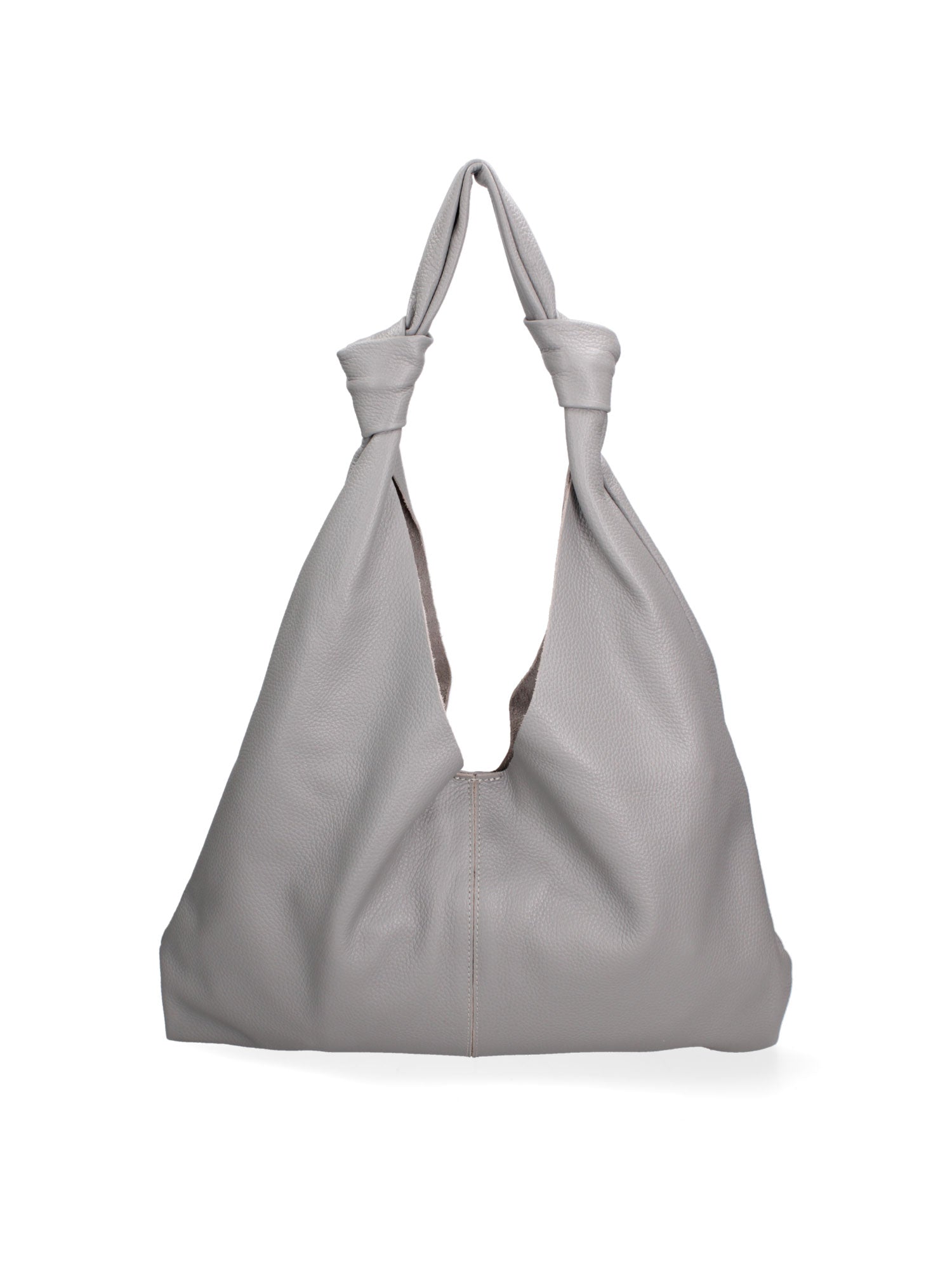 Borsa a spalla da donna 100% vera pelle 07156-D16 GRIGIO Viola Castellani