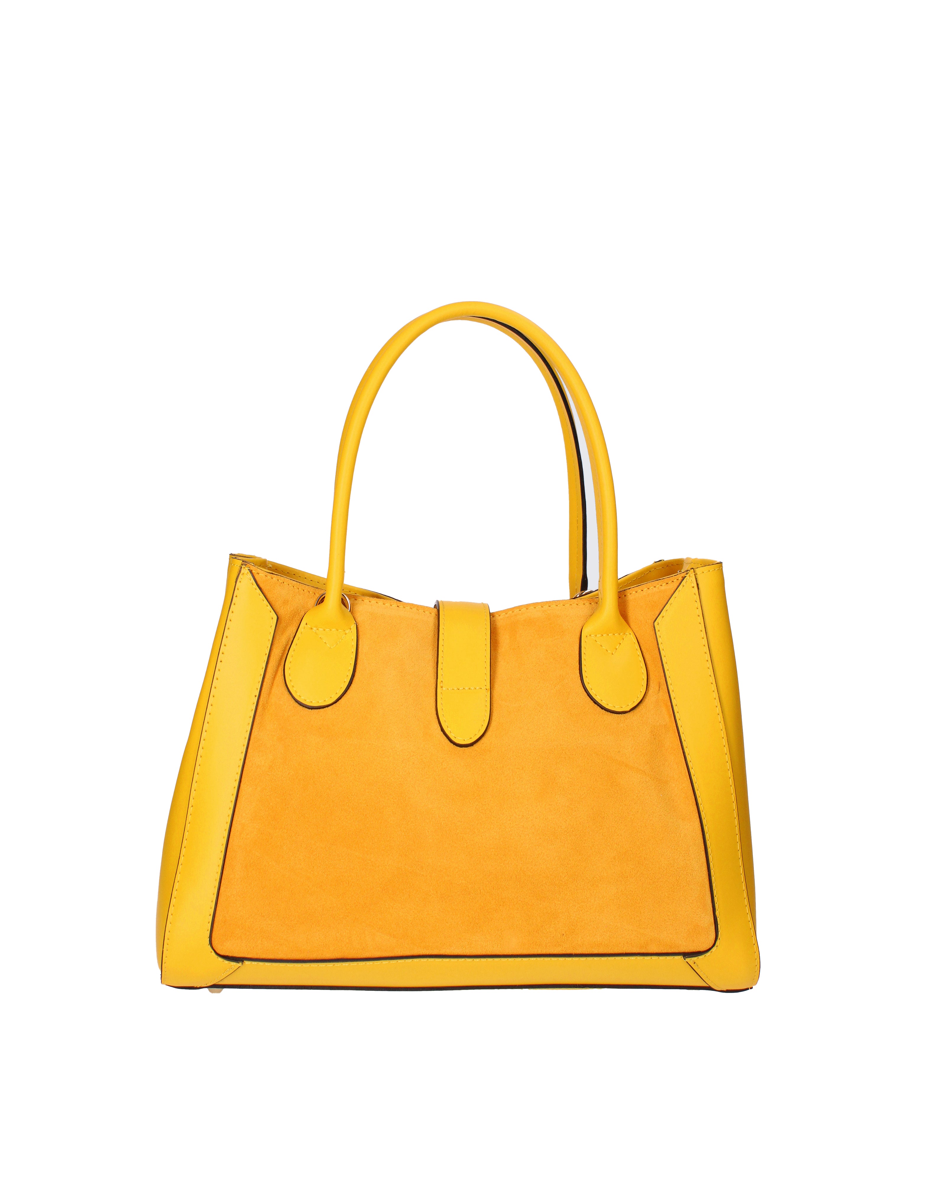 Jordana Borsa a mano da donna Vera pelle e suede 07150-L224 GIALLO Viola Castellani