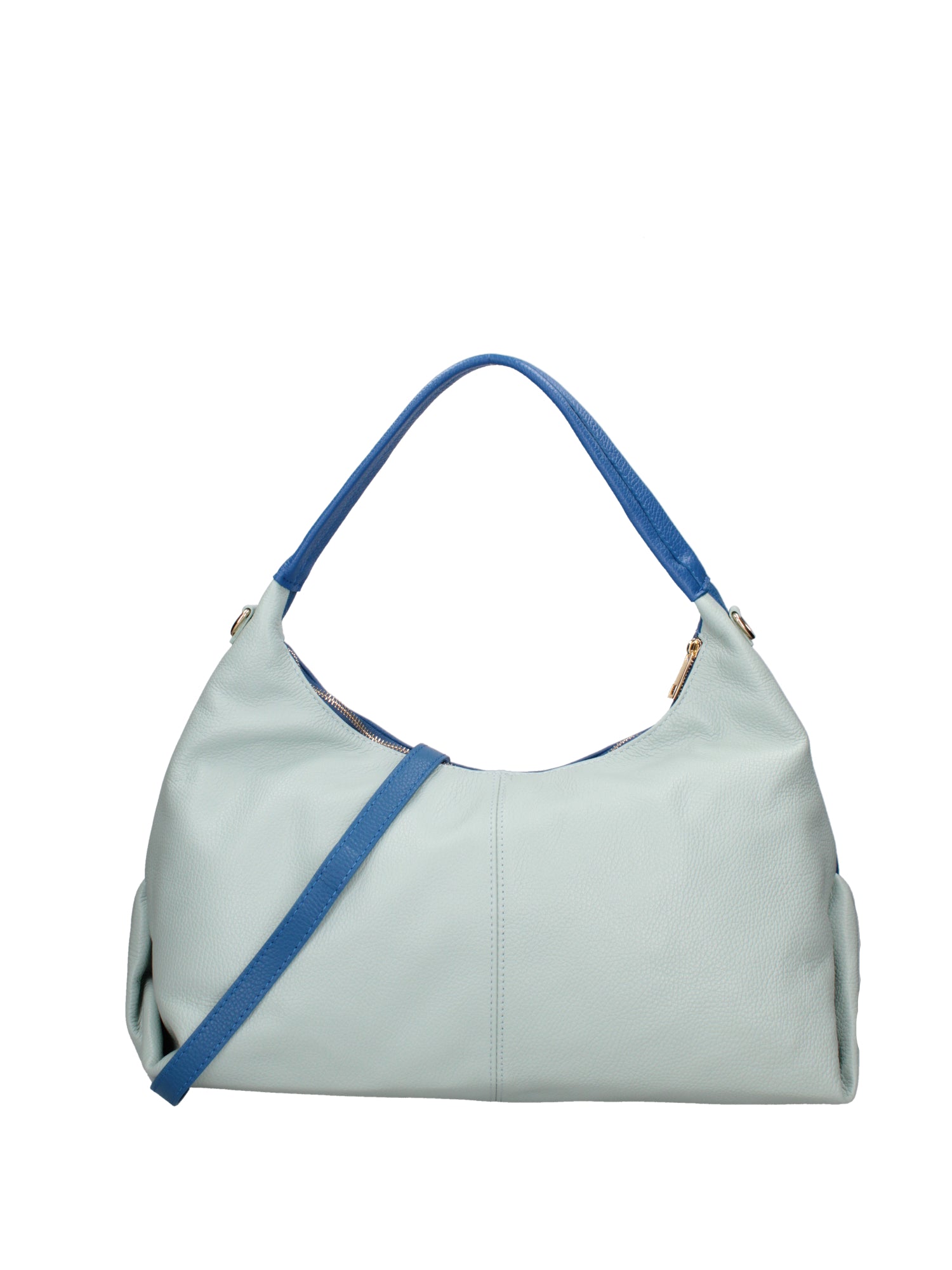 Borsa a spalla da donna Vera pelle 07233-D22 BLUETTE+D102 CIELO Roberta Rossi