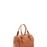 Borsa a bauletto unisex in vera pelle 100% cotone 4528-MIELE Alessia Firenze