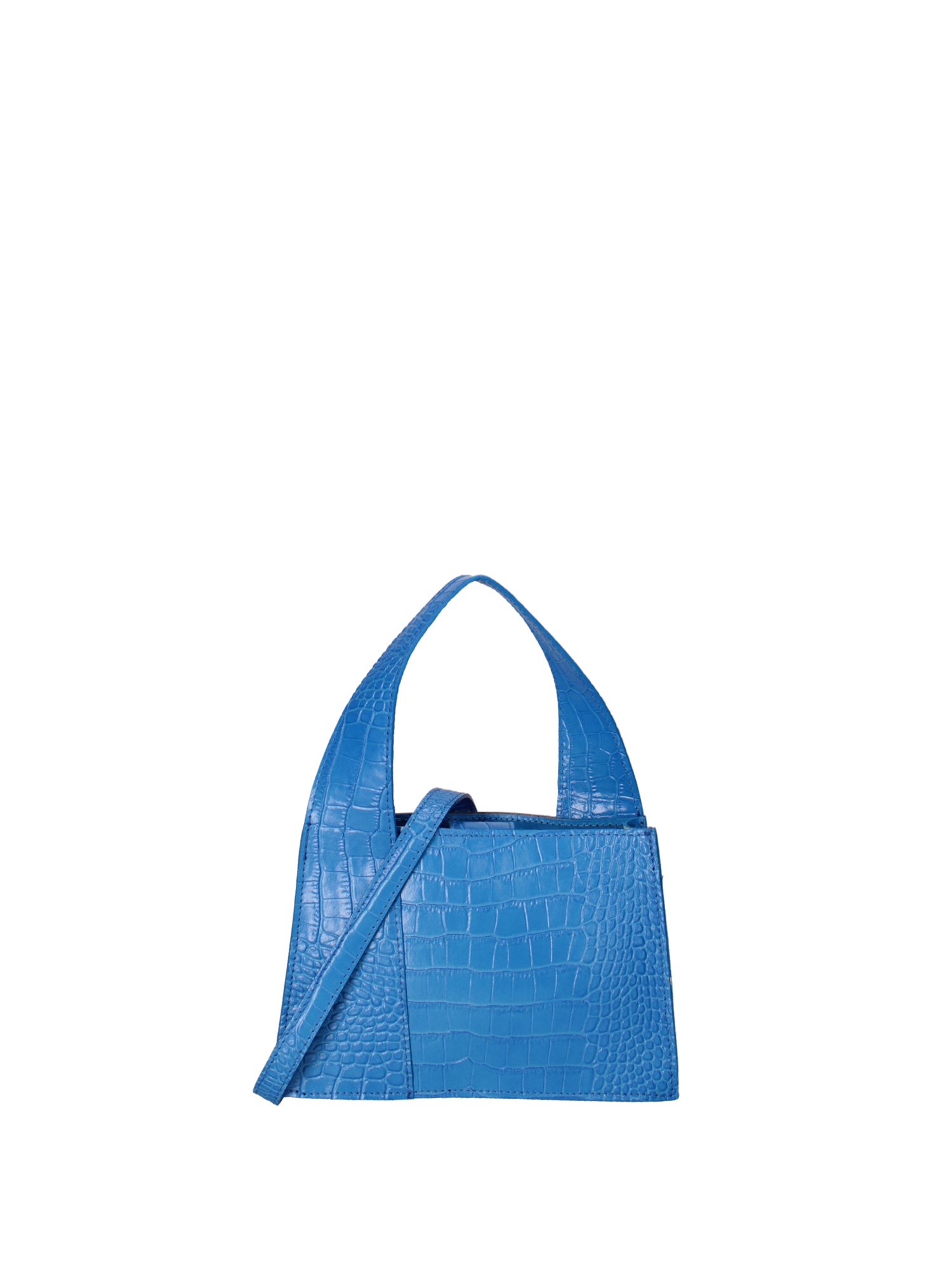 Borsa a mano da donna Vera pelle effetto cocco 07220-C22 BLUETTE Roberta Rossi