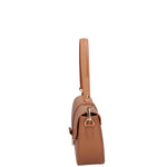 Borsa a spalla da donna Vera pelle 07229-L125 CAMEL Roberta Rossi