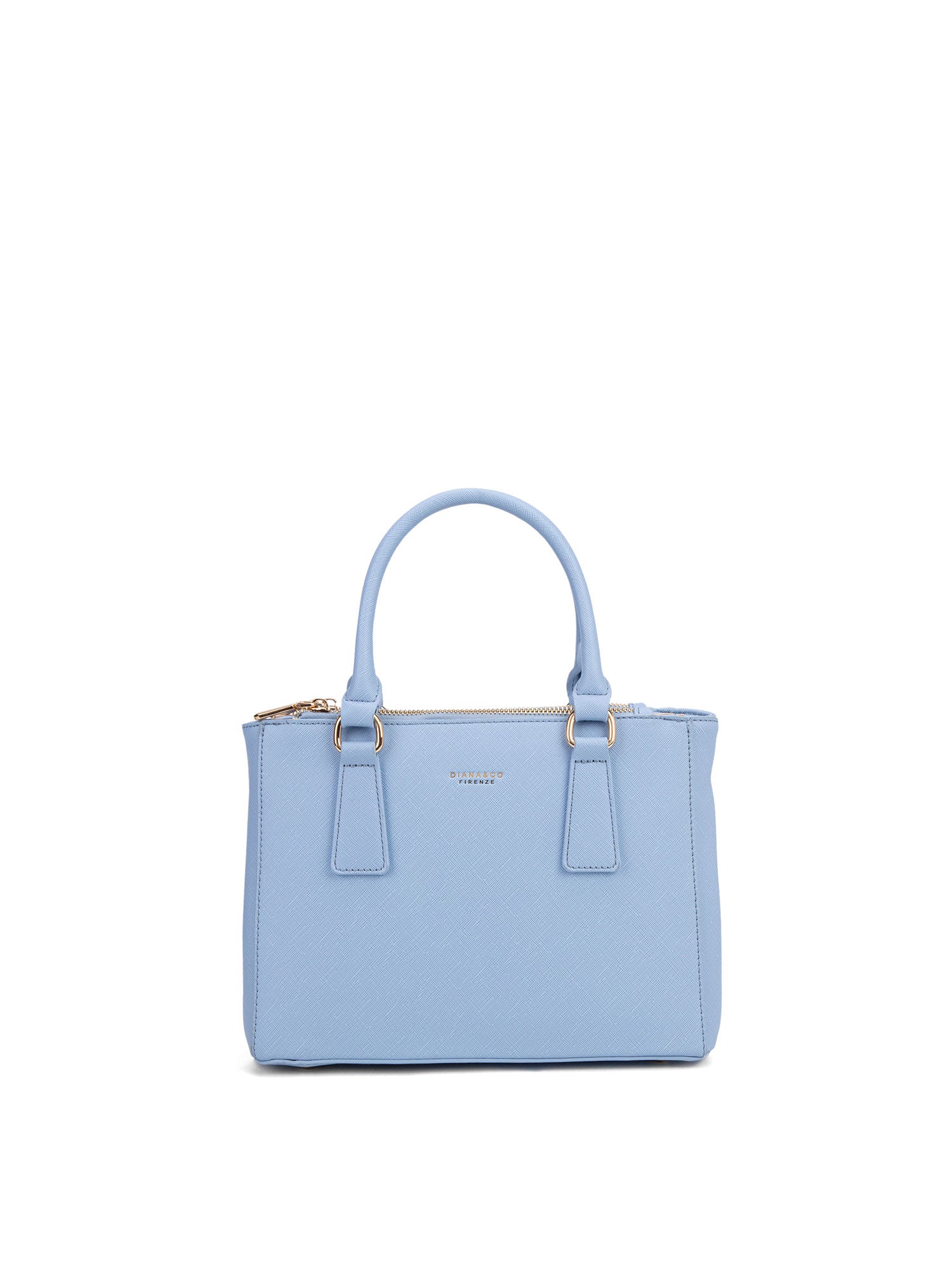 Borsa a mano da donna 100% pelle vegana PU 720-2PT-SKY BLUE Diana&co