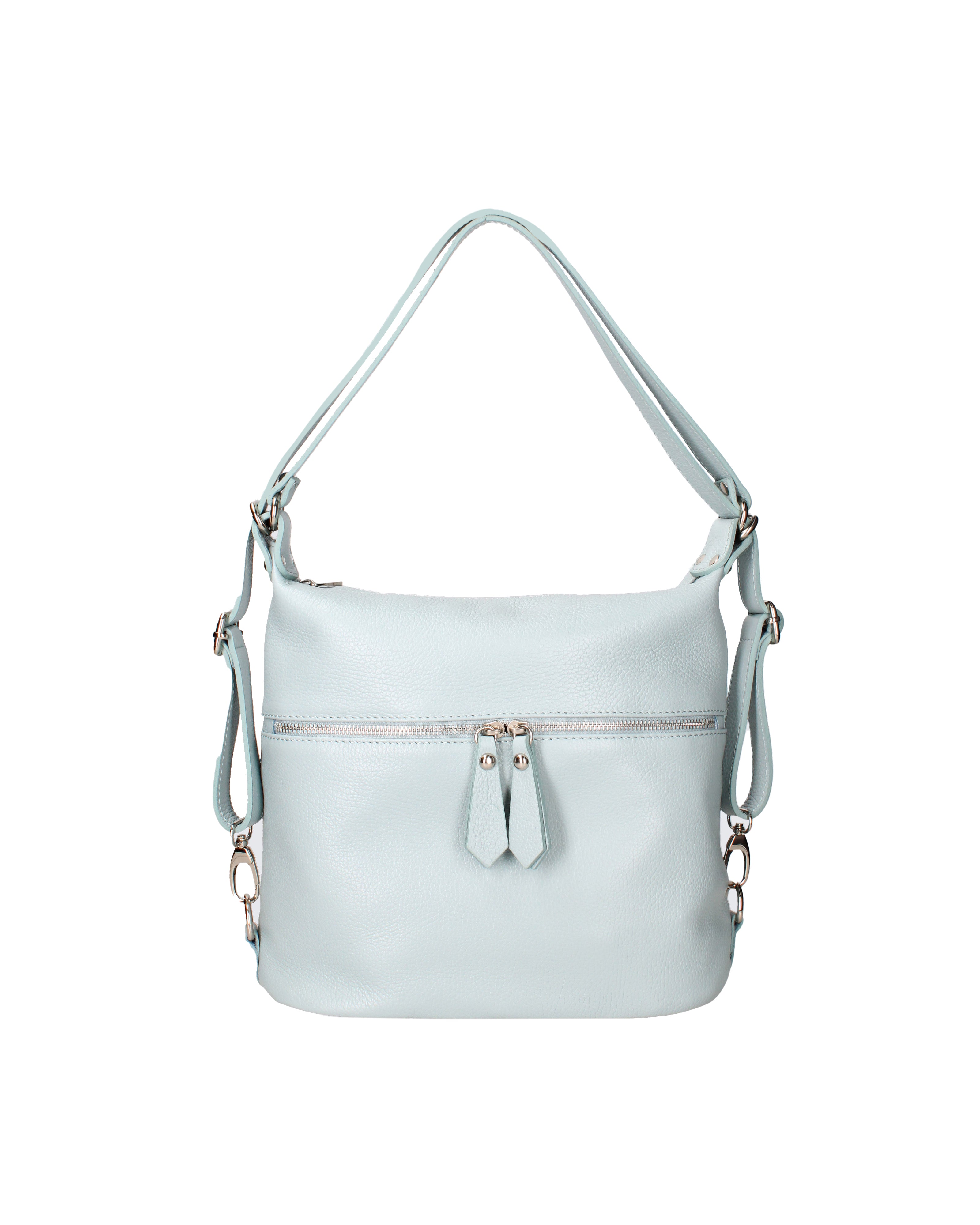 Bianca Borsa a spalla da donna Vera pelle 07136-D92 CELESTE Viola Castellani