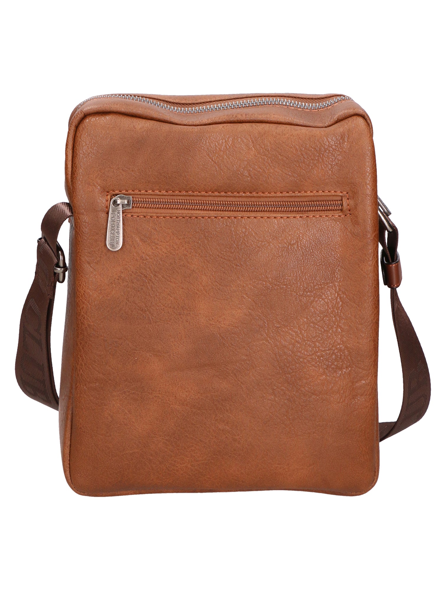 Borsa a tracolla uomo 100% pelle PU PCL3003-BROWN Northampton Polo Club