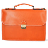 Dafne Borsa da lavoro unisex Vera pelle 7004-ARANCIONE Gave Lux